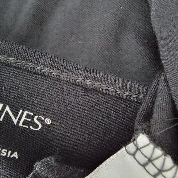 Catherines Top Plus Size 2X 22/24W V-Neck 3/4 Sleeve Stretch Cotton Black - Picture 6 of 6